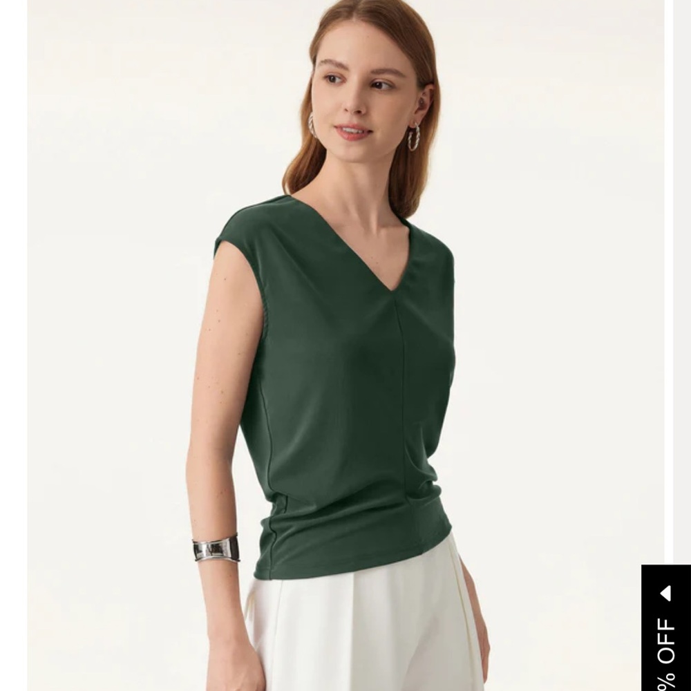 OGL cream V-Neck Blouse